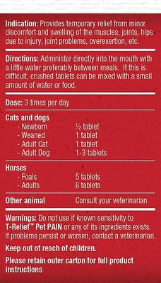 Show full view: MediNatura T-Relief Arnica +12 Homeopathic Medicine for Pain for Cats, Dogs & Horses, 90 count slide 4 of 7