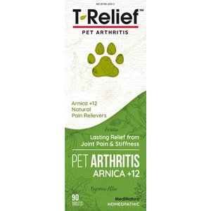 MediNatura T-Relief Arnica +12 Homeopathic Medicine for Joint Pain/Arthritis for Cats, Dogs & Horses, 90 count