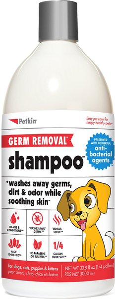 Petkin Germ Removal Vanilla Scented Antibacterial Dog & Cat Shampoo, 33.8-oz bottle slide 1 of 2
