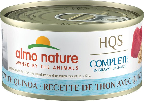 Almo Nature HQS Complete Tuna with Quinoa Wet Cat Food, 2.47-oz can, case of 12 slide 1 of 10