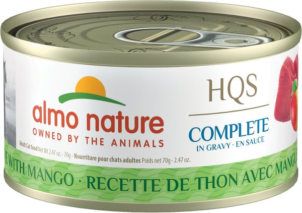 Almo Nature HQS Complete Tuna with Mango Wet Cat Food, 2.47-oz can, case of 12 slide 1 of 10