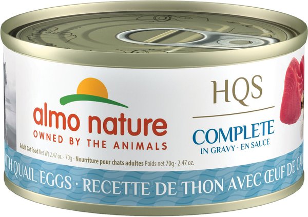 Almo Nature HQS Complete Tuna with Quail Egg Wet Cat Food, 2.47-oz can, case of 12 slide 1 of 10