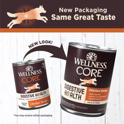Wellness CORE Digestive Health Chicken Recipe Grain-Free Wet Dog Food, 13-oz, case of 12 slide 2 of 9