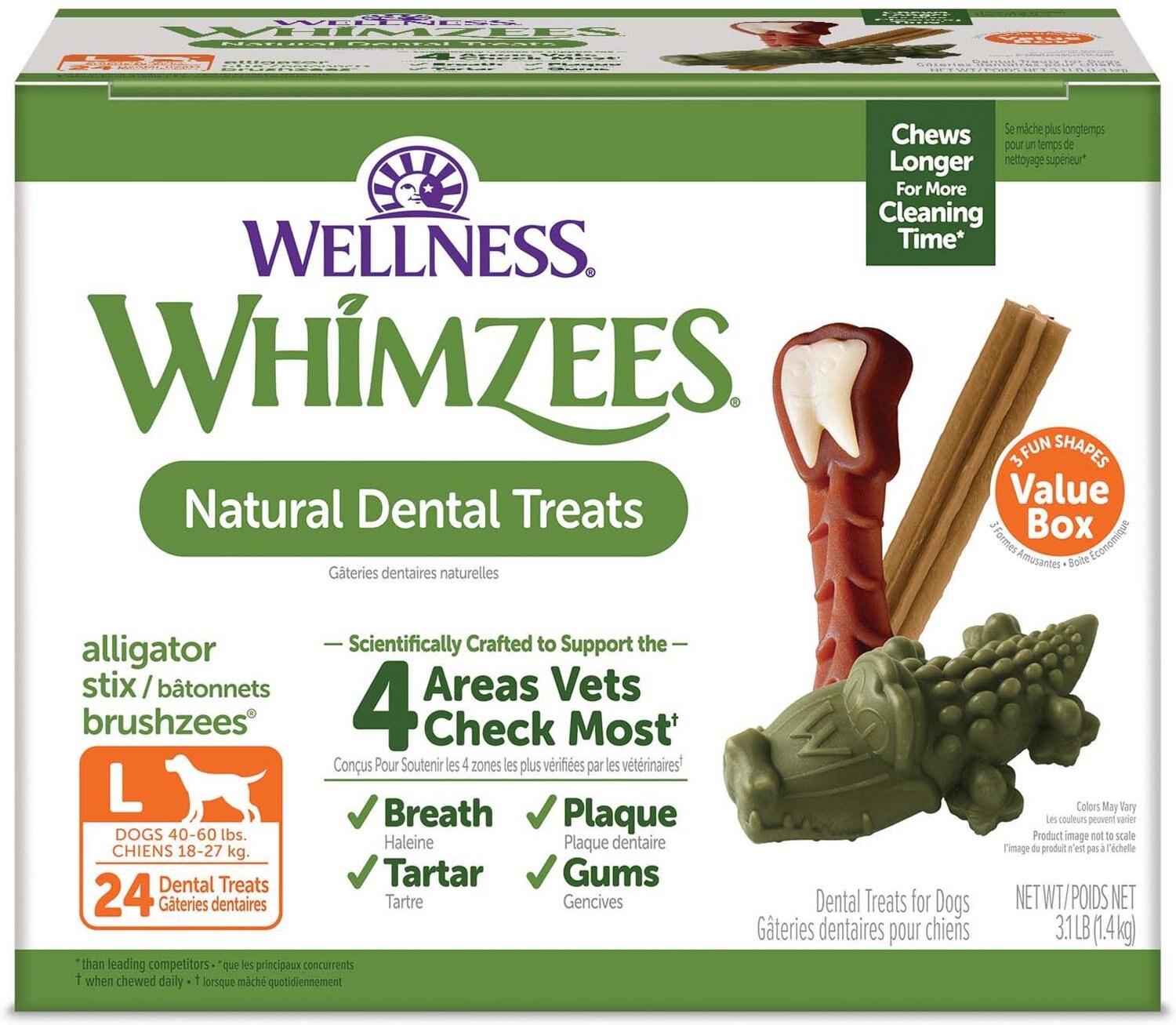 whimzees natural dental dog chews