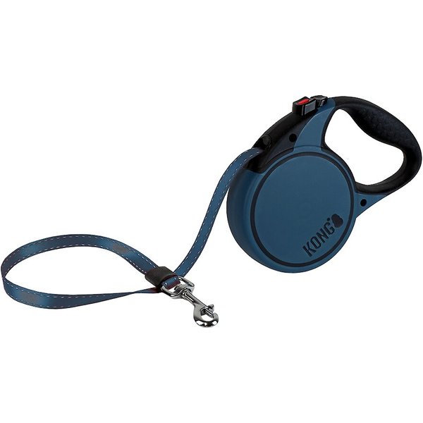 15ft Long Retractable Dog Leash Lead Blue Clip Clasp Metal Black Nylon  Locking