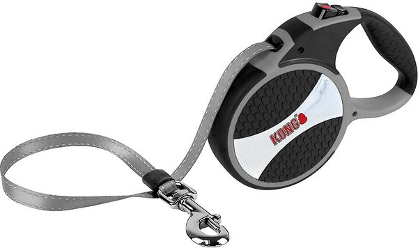 KONG Retractable Explore Reflective Retractable Dog Leash, Grey, Large: 24-ft long, 0.6-in wide slide 1 of 4