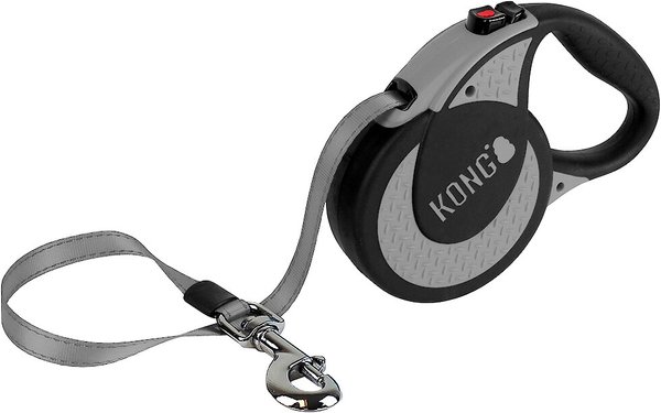 KONG Retractable Ultimate Reflective Retractable Dog Leash, Grey, X-Large: 16-ft long, 0.6-in wide slide 1 of 5