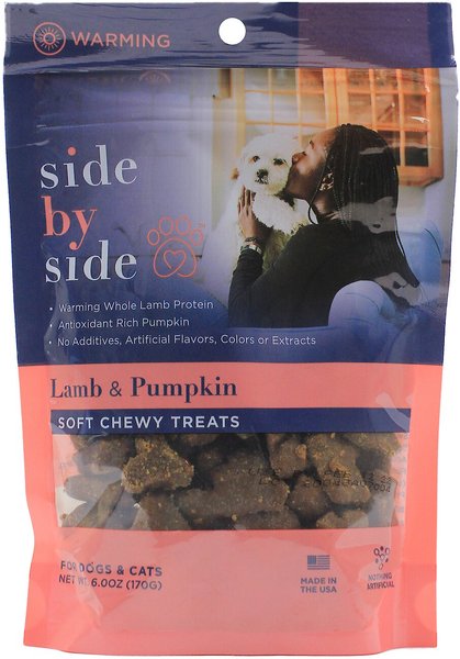 Side by Side Lamb & Pumpkin Soft & Chewy Dog Treats, 6-oz bag slide 1 of 7