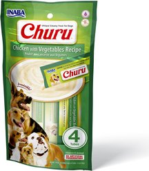 Inaba Churu Chicken with Vegetable Puree Recipe Grain-Free Lickable Dog Treat, 0.5-oz, pack of 4