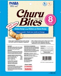 Inaba Churu Bites Wraps Chicken with Cheese Recipe Grain-Free Soft & Chewy Dog Treats, 0.42-oz, pack of 8 slide 2 of 8