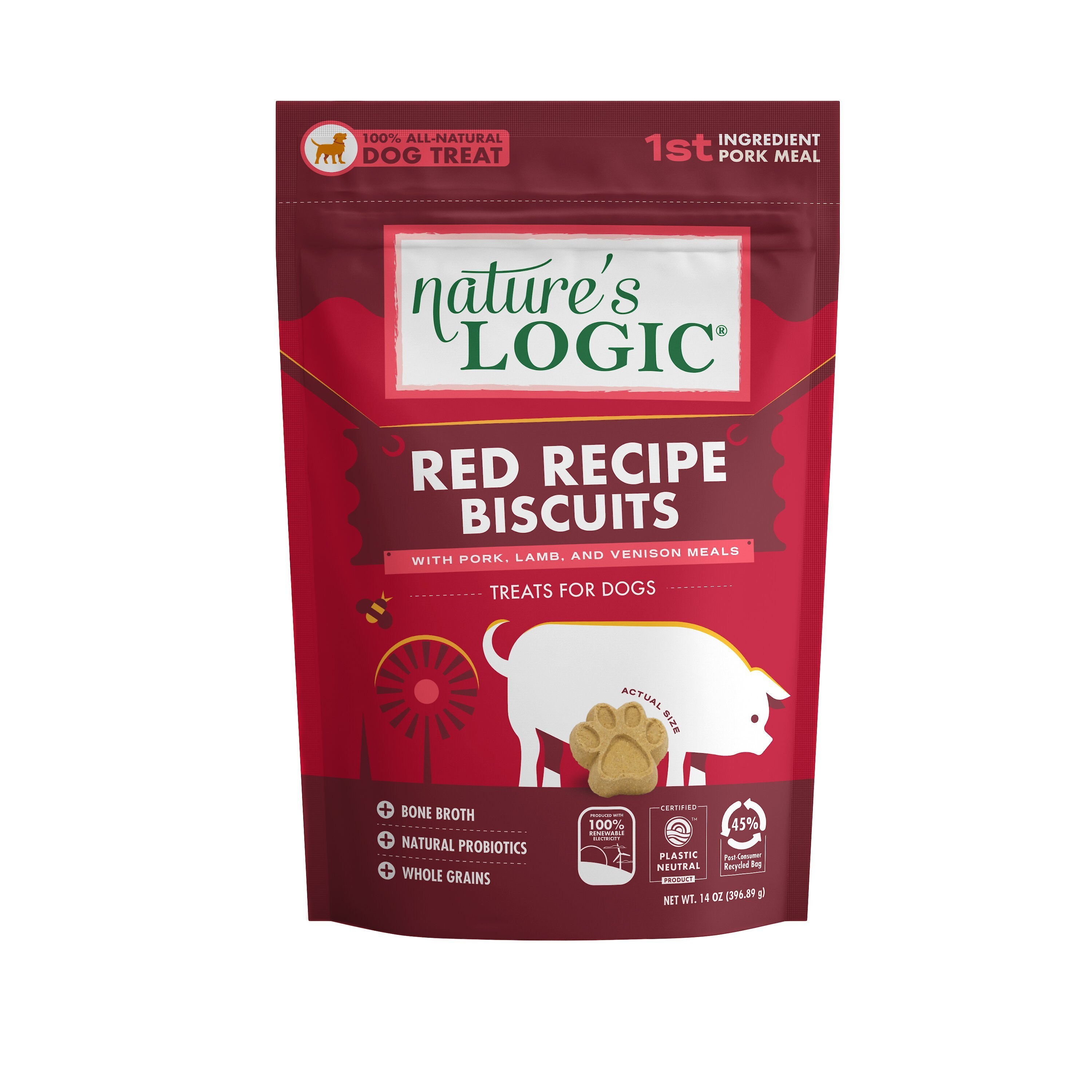 NATURE'S LOGIC Red Recipe Biscuits With Pork, Lamb & Venison Meals Dog