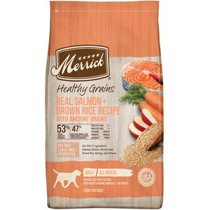 Merrick Healthy Grains Real Salmon & Brown Rice Recipe with Ancient Grains Dry Dog Food, 12-lb bag