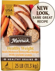 Merrick Healthy Grains Healthy Weight Recipe Dry Dog Food, 25-lb bag