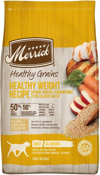Merrick Healthy Grains Healthy Weight Recipe Dry Dog Food, 25-lb bag slide 1 of 10