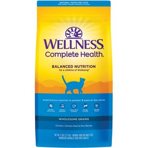 Wellness Complete Health Chicken & Rice Dry Cat Food, 5-lb bag