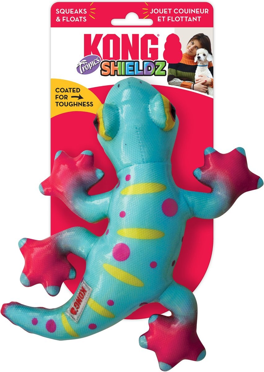 KONG Shieldz Tropics Gecko Dog Toy