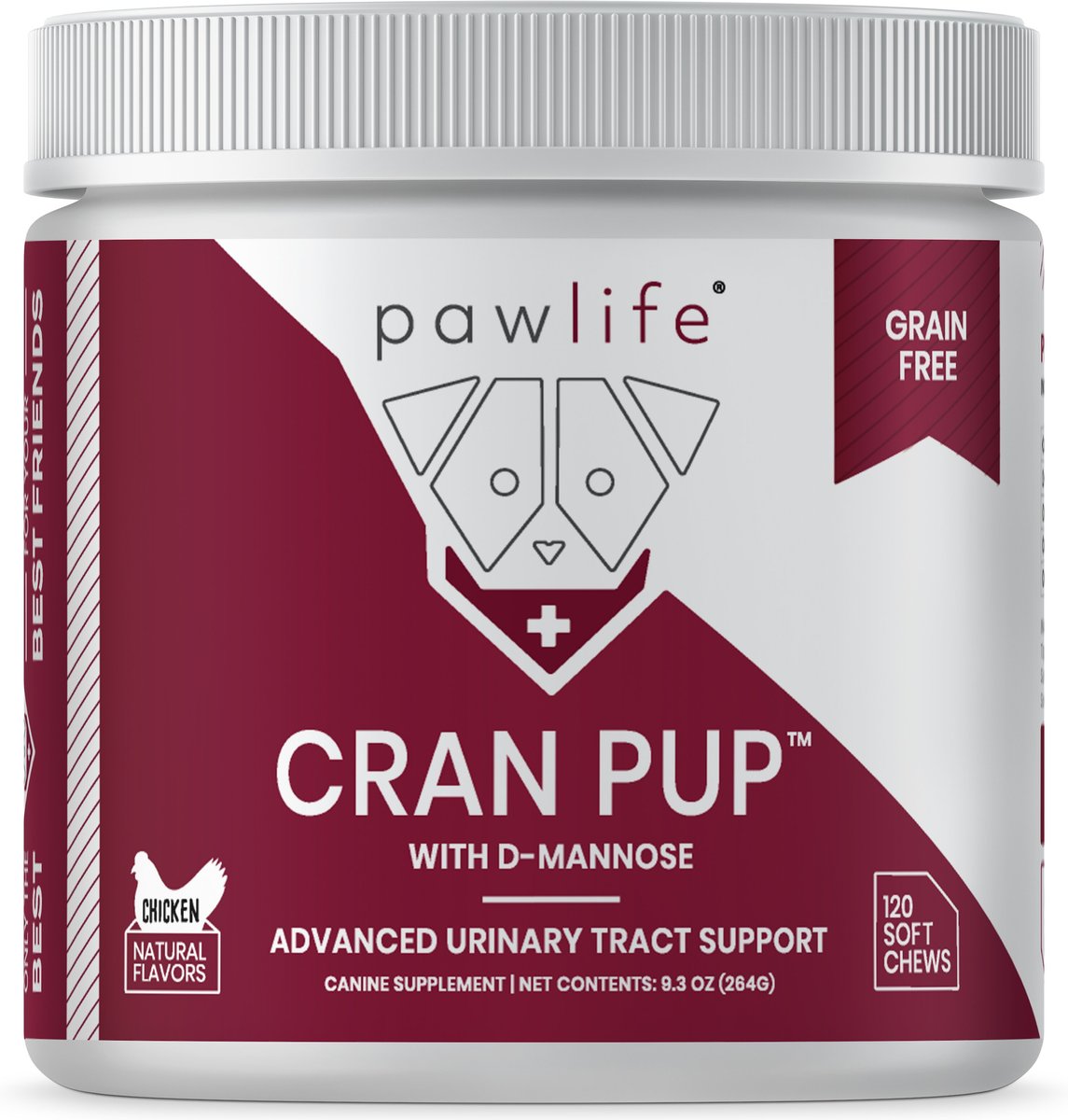 Pawlife Cran Pup Advanced Urinary Tract Support Chicken Flavor Soft Chews Dog Supplement