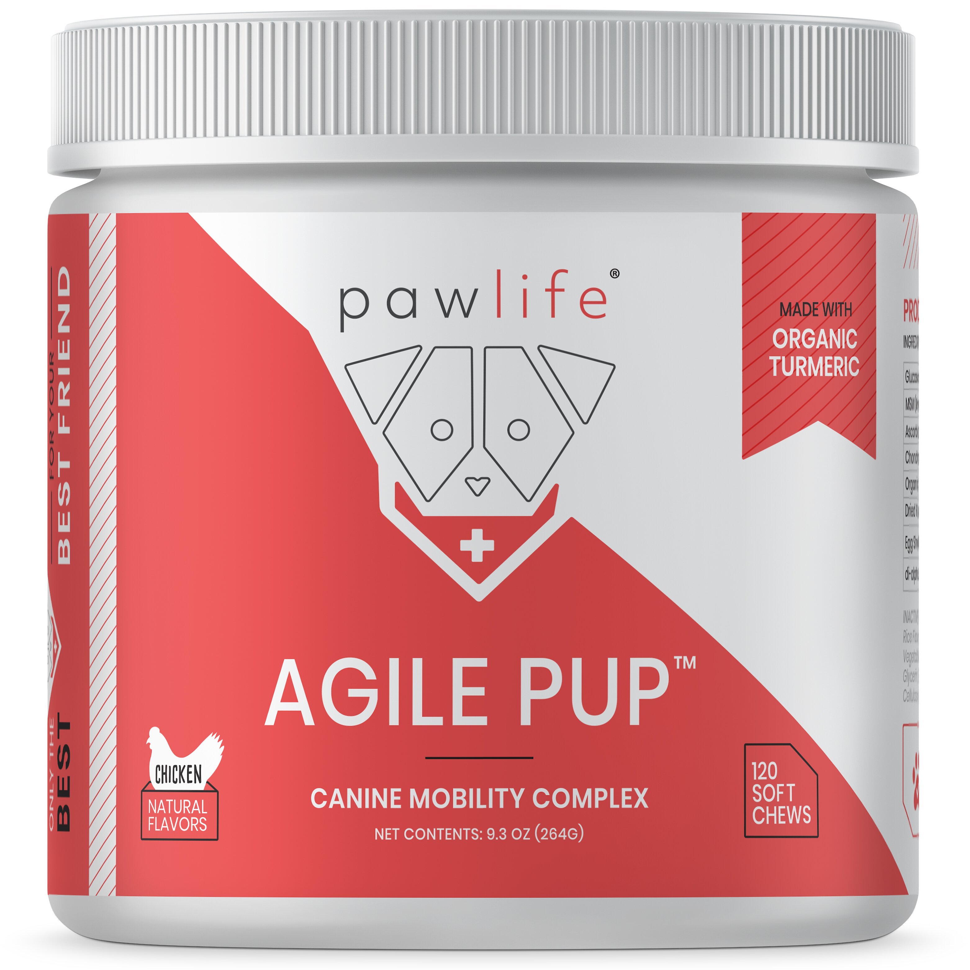 PAWLIFE Agile Pup Canine Mobility Complex Chicken Flavor Soft Chews Dog