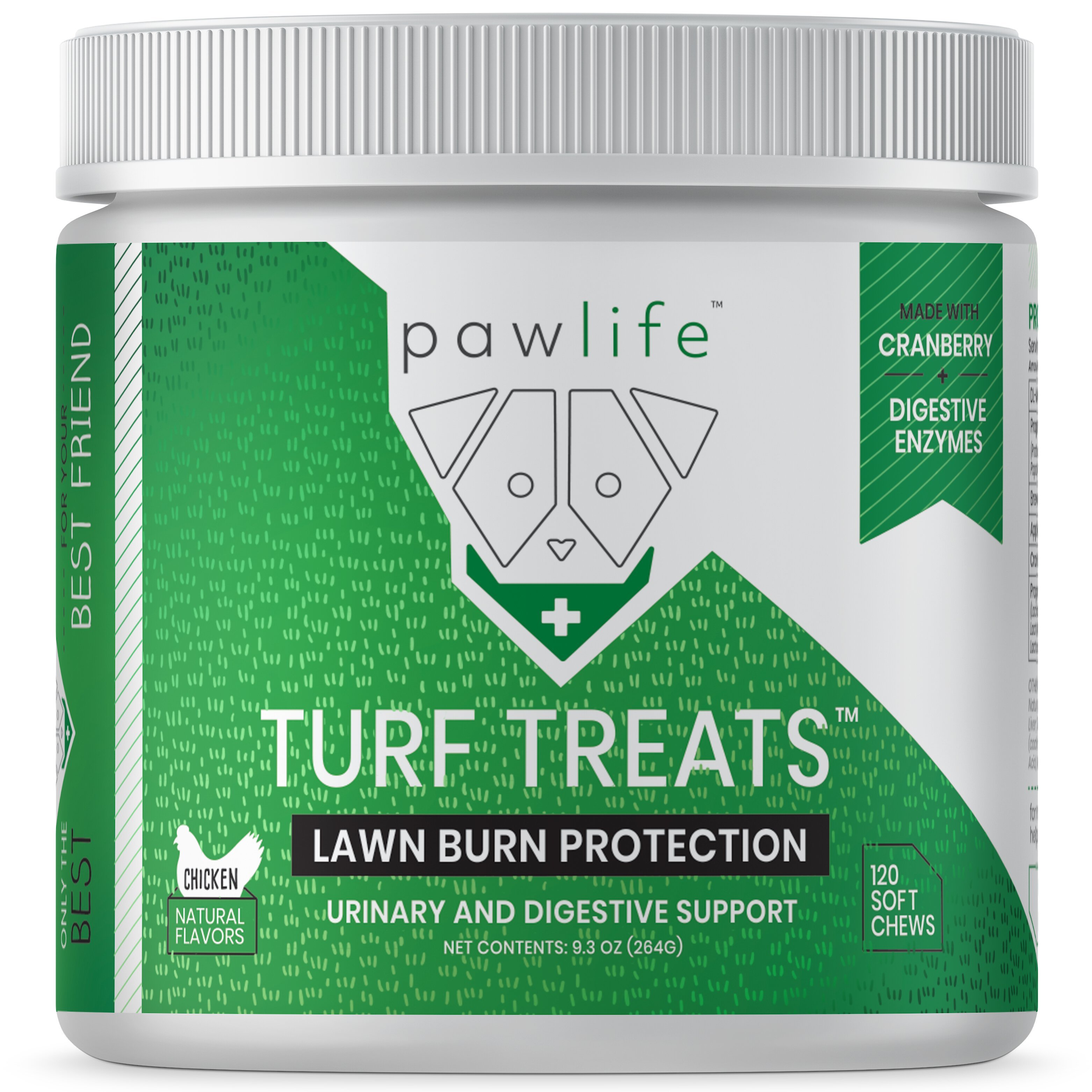 PAWLIFE Turf Treats Lawn Burn Protection Urinary & Digestive Support