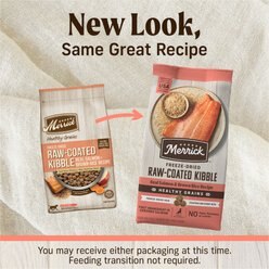 Merrick Healthy Grains Raw-Coated Kibble Real Salmon + Brown Rice Recipe Freeze-Dried Dry Dog Food, 22-lb bag slide 2 of 8