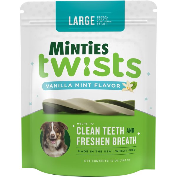 MINTIES Medium Mint Flavored Dental Treats for Dogs, 2550 lbs, 6.4oz, 8 count