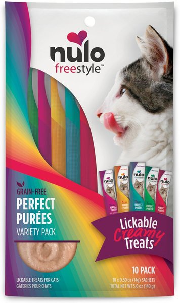 Nulo Freestyle Perfect Purees Variety Pack Grain-Free Lickable Cat Treats, 0.5-oz, pack of 10 slide 1 of 8