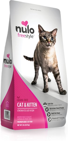 Nulo Freestyle Chicken & Cod Recipe Grain-Free Dry Cat & Kitten Food, 2-lb bag slide 1 of 10