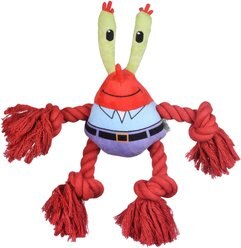 Fetch For Pets SpongeBob Mr. Krabs Rope Squeaky Plush Dog Toy