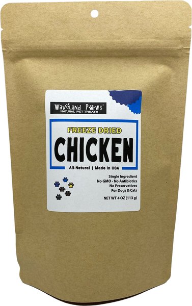 Waveland Paws Chicken Freeze-Dried Grain-Free Dog & Cat Treats, 4-oz bag