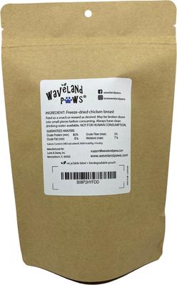 Show full view: Waveland Paws Chicken Freeze-Dried Grain-Free Dog & Cat Treats, 4-oz bag slide 3 of 6