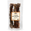 GoGo Pet Products Braided Beef Taffy Stick Dog Treats, 3 count, 12-in