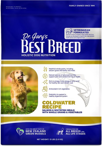 Dr. Gary's Best Breed Holistic Coldwater Recipe Dry Dog Food, 13-lb bag slide 1 of 5