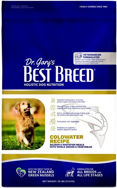 Dr. Gary's Best Breed Holistic Coldwater Recipe Dry Dog Food, 26-lb bag slide 1 of 5