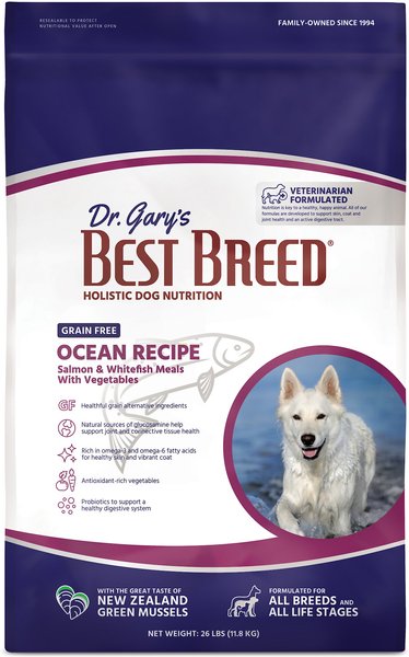 Dr. Gary's Best Breed Grain-Free Ocean Recipe Dry Dog Food, 26-lb bag slide 1 of 5
