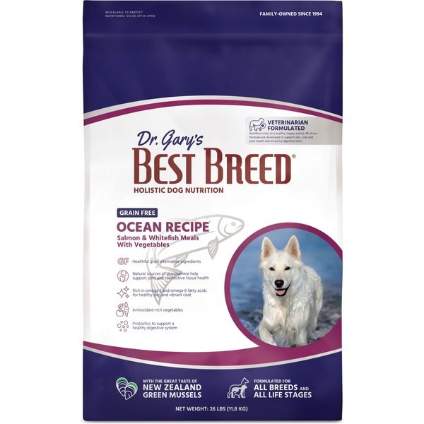 DR. GARY'S BEST BREED Holistic GrainFree Salmon with Fruits & Vegetables Dry Dog Food, 26lb