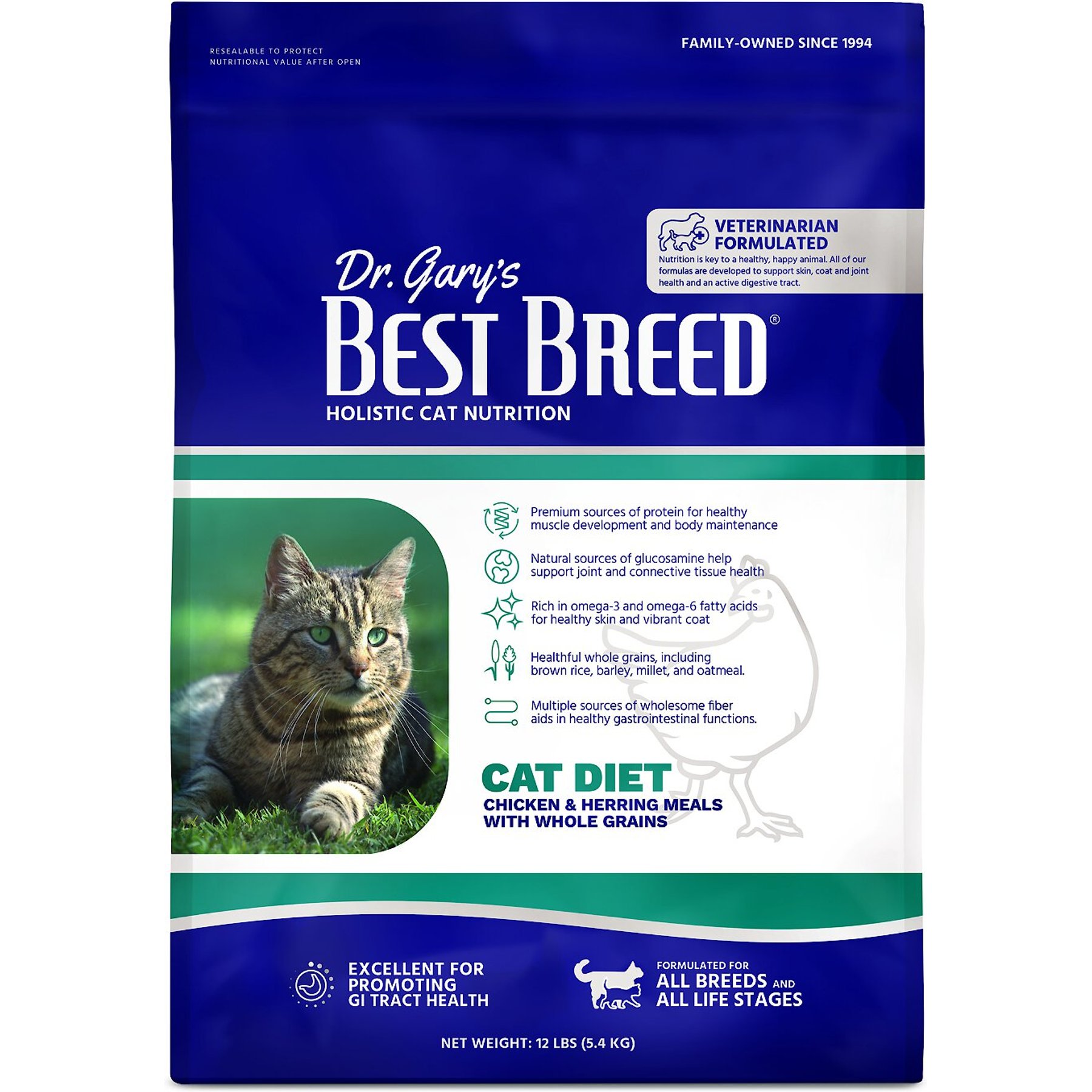 DR. GARY S BEST BREED Holistic All Life Stages Dry Cat Food 12 lb bag Chewy