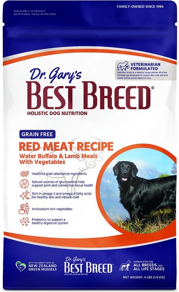 Dr. Gary's Best Breed Grain-Free Red Meat Recipe Dry Dog Food, 4-lb bag slide 1 of 6