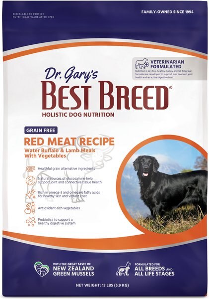 Dr. Gary's Best Breed Grain-Free Red Meat Recipe Dry Dog Food, 13-lb bag slide 1 of 5
