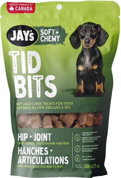 Jay's Soft & Chewy Tid Bits Hip & Joint Dog Treats, 7-oz bag slide 1 of 2