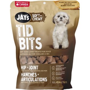 Jay's Soft & Chewy Tid Bits Hip & Joint Peanut Butter Flavor Dog Treats, 16-oz bag