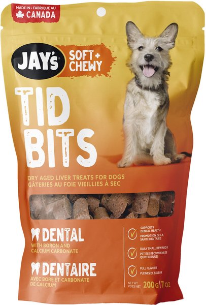 Jay's Soft & Chewy Tid Bits Dental Dog Treats, 7-oz bag slide 1 of 2