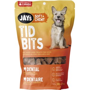 Jay's Soft & Chewy Tid Bits Dental Dog Treats, 7-oz bag