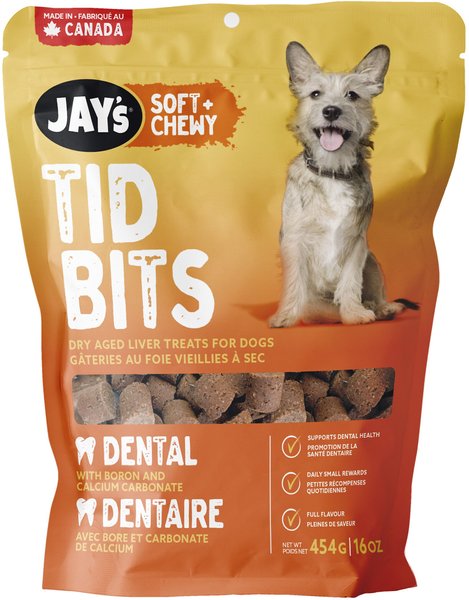 Jay's Soft & Chewy Tid Bits Dental Dog Treats, 16-oz bag slide 1 of 2