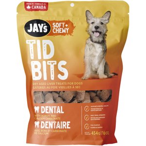 Jay's Soft & Chewy Tid Bits Dental Dog Treats, 16-oz bag