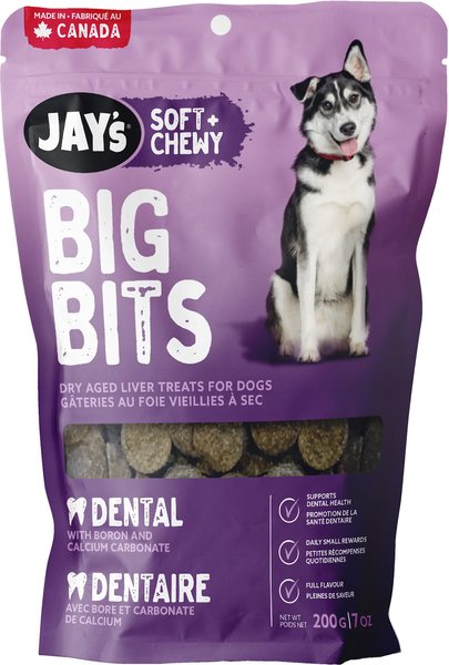 Jay's Soft & Chewy Big Bits Dental Dog Treats, 7-oz bag slide 1 of 2