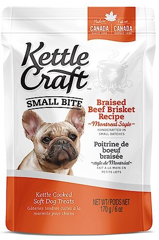 Kettle Craft Big Bite Braised Beef Brisket Recipe Dog Treats, 6-oz bag slide 1 of 2