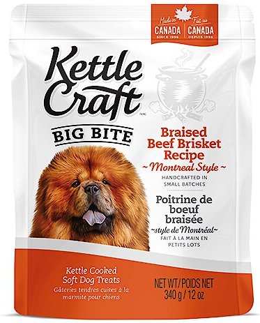 Kettle Craft Big Bite Braised Beef Brisket Recipe Dog Treats, 12-oz bag slide 1 of 2