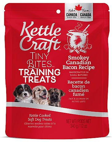 Kettle Craft Tiny Bites Smokey Canadian Bacon Recipe Dog Training Treats, 12-oz bag slide 1 of 2