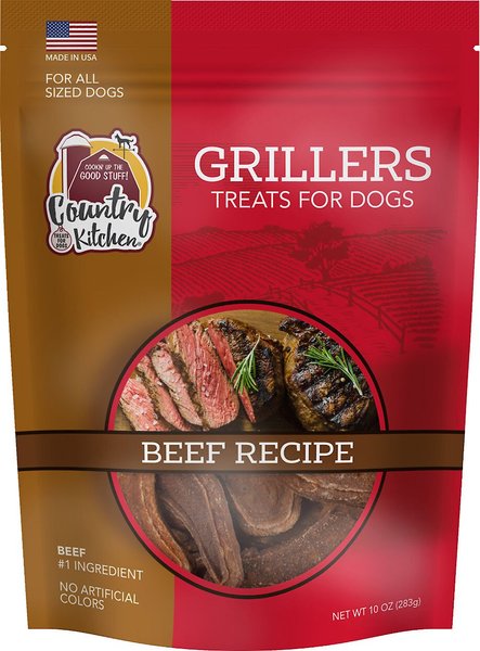 Country Kitchen Grillers Beef Recipe Dog Treats, 10-oz bag slide 1 of 7