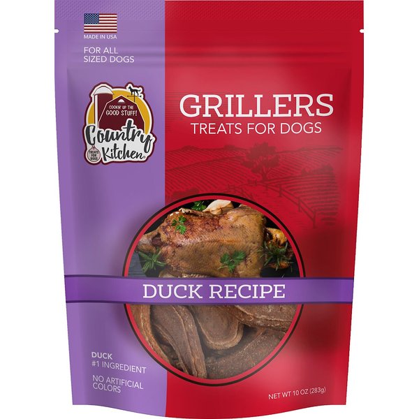COUNTRY KITCHEN Grillers Duck Recipe Dog Treats, 10oz bag